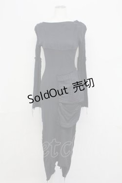 画像1: alice auaa / 楊柳切替ワンピース 3 ブラック T-25-09-12-018-AA-OP-SA-ZI