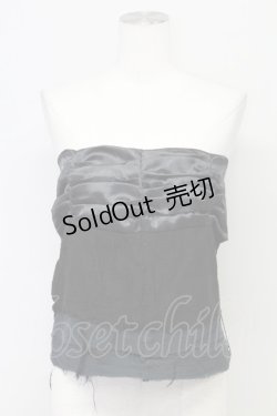 画像1: alice auaa / サテンギャザー楊柳ミニスカート 3 ブラック T-25-09-12-019-AA-SK-SA-ZI