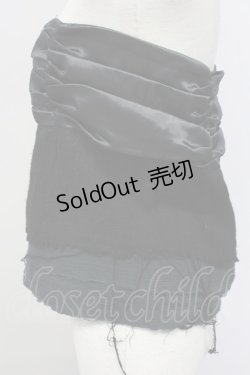 画像4: alice auaa / サテンギャザー楊柳ミニスカート 3 ブラック T-25-09-12-019-AA-SK-SA-ZI