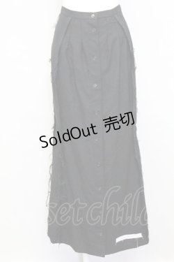 画像1: alice auaa / ラップロングスカート  ブラック T-25-09-12-020-AA-SK-SA-ZI