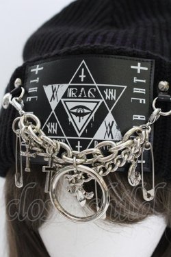 画像3: SEX POT ReVeNGe / チェーンワッペンニット帽  黒Ｘ紫 T-25-09-12-027-SP-AC-SA-ZT