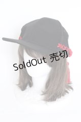IRO+IRO / チャイナ可愛いユニセックス中華キャップ  黒Ｘ赤 T-25-09-12-028-LO-AC-SA-ZI