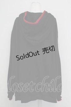 画像2: IRO+IRO / カジュアルＸチャイナユニセックス好パーカー  黒Ｘ赤 T-25-09-12-005-LO-TO-SA-ZI