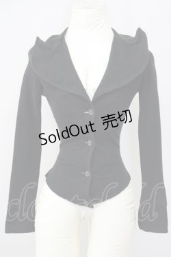 画像1: alice auaa / ワイヤー襟カーディガン 4 ブラック T-25-09-12-007-AA-TO-SA-ZI