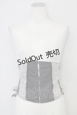 画像1: alice auaa / ツイードフリルショートコルセット 3 ブラック T-25-09-12-002-AA-TO-SA-ZI