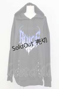 Amilige / ロゴグラデーションパーカー  黒Ｘ紫 T-25-09-12-010-PU-TO-SA-ZI