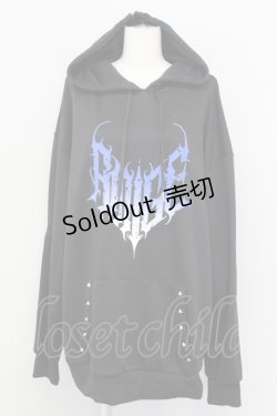 画像1: Amilige / ロゴグラデーションパーカー  黒Ｘ紫 T-25-09-12-010-PU-TO-SA-ZI