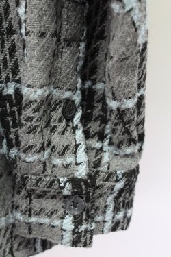 画像7: TRAVAS TOKYO / フード付きチェックシャツ  グレーチェック T-25-09-12-012-PU-BL-SA-ZI