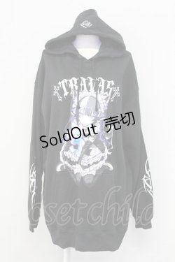 画像1: TRAVAS TOKYO / 適当緑コラボパーカー  黒 T-25-09-12-013-PU-TO-SA-ZI