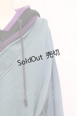 画像3: Favorite / 女花魁帯とベルトがセットになったプルオーバー和袖パーカー  青x紫 T-25-09-12-014-LO-TO-SA-ZI