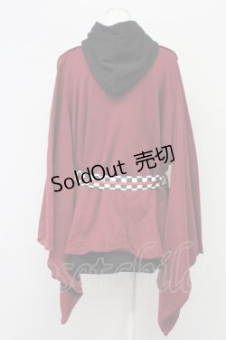 画像2: IRO+IRO / 〜呑めや唄えや〜宵酔い和袖パーカー  黒Ｘ赤 T-25-09-12-015-LO-TO-SA-ZI