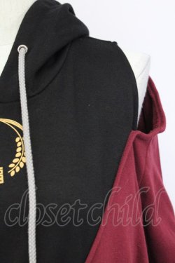 画像3: IRO+IRO / 〜呑めや唄えや〜宵酔い和袖パーカー  黒X赤 T-25-09-12-015-LO-TO-SA-ZI