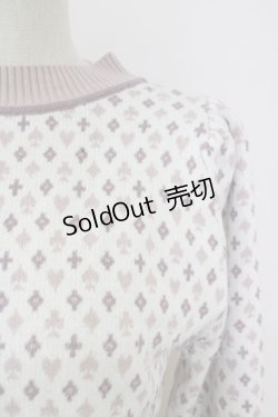 画像3: axes femme POETIQUE / トランプ柄ニット M 生成り T-25-09-14-004-AX-TO-SA-ZI