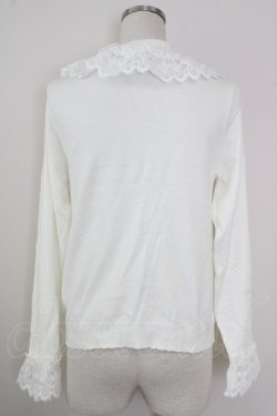 画像2: axes femme kawaii / レーシーフリルニットプル M 白 T-25-09-14-001-AX-TO-SA-ZT