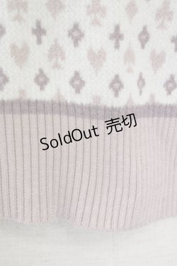 画像4: axes femme POETIQUE / トランプ柄ニット M 生成り T-25-09-14-004-AX-TO-SA-ZI