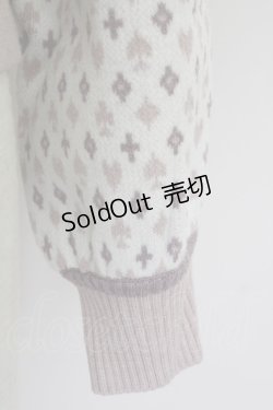 画像5: axes femme POETIQUE / トランプ柄ニット M 生成り T-25-09-14-004-AX-TO-SA-ZI