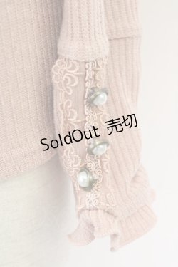 画像4: axes femme / はしごレースリブタートルニットソー  ピンク T-25-09-14-005-AX-TO-SA-ZI