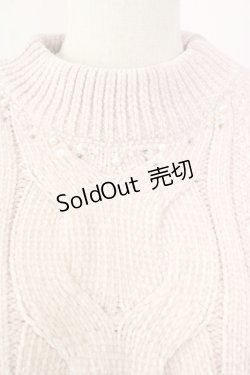 画像4: axes femme / パールニットトップス  ピンク T-25-09-14-006-AX-TO-SA-ZI