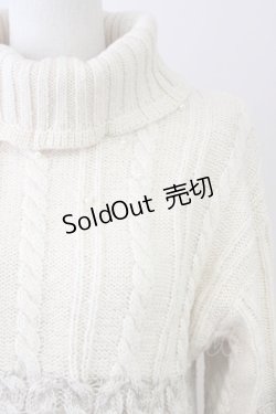 画像4: axes femme / グラデーションニットワンピース  アイボリーＸブラウン T-25-09-14-007-AX-OP-SA-ZI