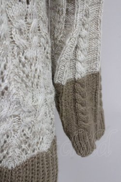 画像6: axes femme / グラデーションニットワンピース  アイボリーXブラウン T-25-09-14-007-AX-OP-SA-ZI