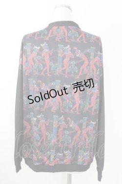 画像2: Drug Honey / エジプト柄カーディガン  黒Ｘブラウン T-25-09-14-009-PU-TO-SA-ZI