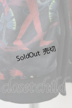 画像5: Drug Honey / エジプト柄カーディガン  黒Ｘブラウン T-25-09-14-009-PU-TO-SA-ZI