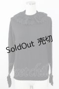 axes femme kawaii / レーシーフリルニットプル M 黒 T-25-09-14-012-AX-TO-SA-ZT