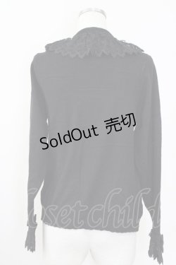 画像2: axes femme kawaii / レーシーフリルニットプル M 黒 T-25-09-14-012-AX-TO-SA-ZI