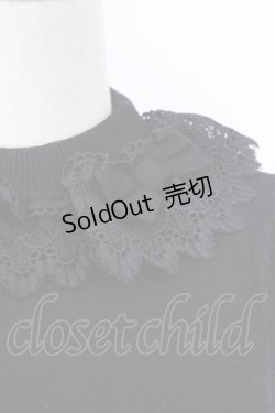 画像3: axes femme kawaii / レーシーフリルニットプル M 黒 T-25-09-14-012-AX-TO-SA-ZI