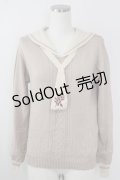 axes femme / セーラーカラーニット M ベージュ T-25-09-14-002-AX-TO-SA-ZT