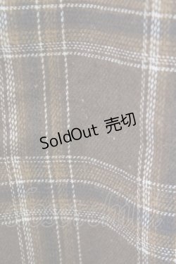 画像5: axes femme / 襟デザインチェックブラウス M 茶 T-25-09-14-013-AX-BL-SA-ZI