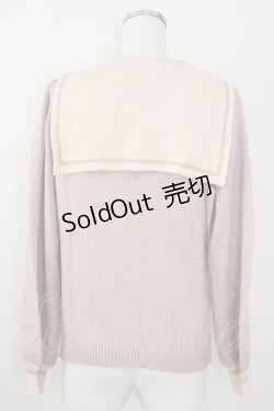 画像2: axes femme / セーラーカラーニット M ベージュ T-25-09-14-002-AX-TO-SA-ZI