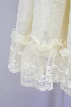 画像4: m petit by misako / サテンキリカエペチスカート L アイボリー T-25-09-15-023-LO-SK-SA-ZT