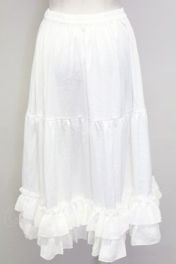 画像2: axes femme kawaii / ミディフリルペチスカート M 白 T-25-09-15-024-AX-SK-SA-ZT