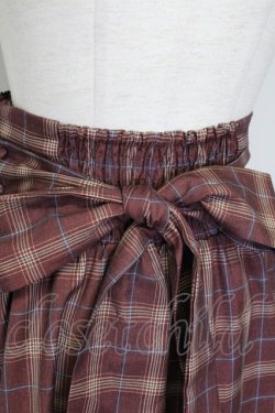 画像3: Amavel / Mademoiselleコルセット風スカート  ボルドーチェック T-25-09-15-025-CA-SK-SA-ZT