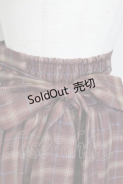 画像3: Amavel / Mademoiselleコルセット風スカート  ボルドーチェック T-25-09-15-025-CA-SK-SA-ZI
