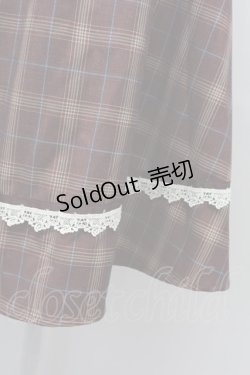 画像4: Amavel / Mademoiselleコルセット風スカート  ボルドーチェック T-25-09-15-025-CA-SK-SA-ZI