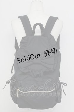 画像1: m petit by misako / TT AM リボンフラップ リュックサック  濃黒 T-25-09-15-030-LO-BG-SA-ZI