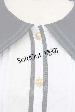 画像4: Amavel / セーラー襟長袖ブラウス  ネイビーX白 T-25-09-15-003-CA-BL-SA-ZI