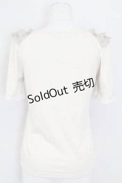 画像2: axes femme / バラモチーフ付エレガントプルオーバー  アイボリー T-25-09-15-001-AX-TO-SA-ZI