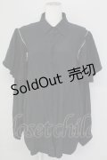 Drug Honey / 肩ZIPブラウス  黒Ｘシルバー T-25-09-15-008-PU-BL-SA-ZI