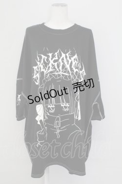 画像1: VOLAN&APHRODITE / AZ BIG TEE  黒Ｘ白 T-25-09-15-009-PU-TO-SA-ZT