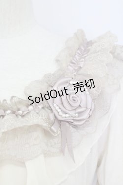 画像4: axes femme / バラモチーフ付エレガントプルオーバー  アイボリー T-25-09-15-001-AX-TO-SA-ZI