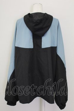 画像2: VOLAN&APHRODITE / 切り替えフードブルゾン  青Ｘ黒 T-25-09-15-010-PU-JA-SA-ZT