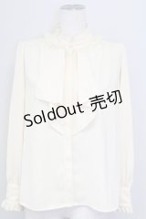 axes femme / バラ刺繍ラッフルフリルブラウス  アイボリー T-25-09-15-002-AX-BL-SA-ZI