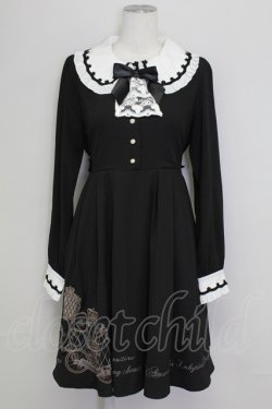 画像1: Amavel / 不思議の迷宮バックティアードワンピース  黒Ｘ白 T-25-09-15-014-CA-OP-SA-ZT