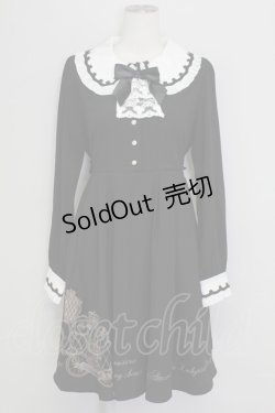 画像1: Amavel / 不思議の迷宮バックティアードワンピース  黒X白 T-25-09-15-014-CA-OP-SA-ZI