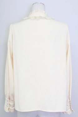 画像2: axes femme / バラ刺繍ラッフルフリルブラウス  アイボリー T-25-09-15-002-AX-BL-SA-ZT