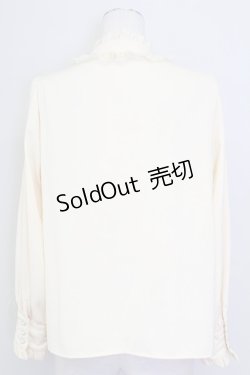 画像2: axes femme / バラ刺繍ラッフルフリルブラウス  アイボリー T-25-09-15-002-AX-BL-SA-ZI