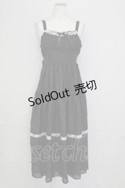 画像1: Lovely Tency / 眞白ありすコラボ/ティアードジャンパースカート L ブラック T-25-09-15-015-PU-OP-SA-ZI